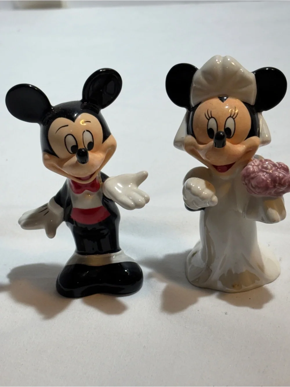 Mickey & Minnie Wedding Figurine Set - salt and pepper shakers
